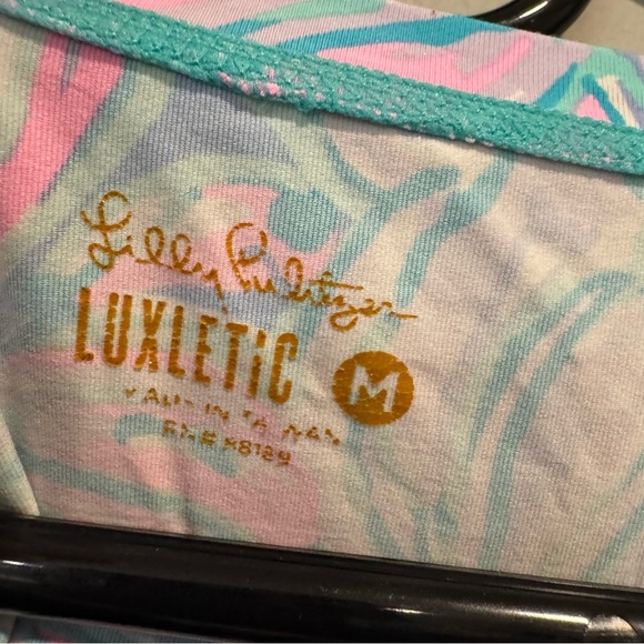 Lilly Pulitzer Luxletic Renay UPF Vibrant Floral Long Sleeve Top M - Picture 6 of 7
